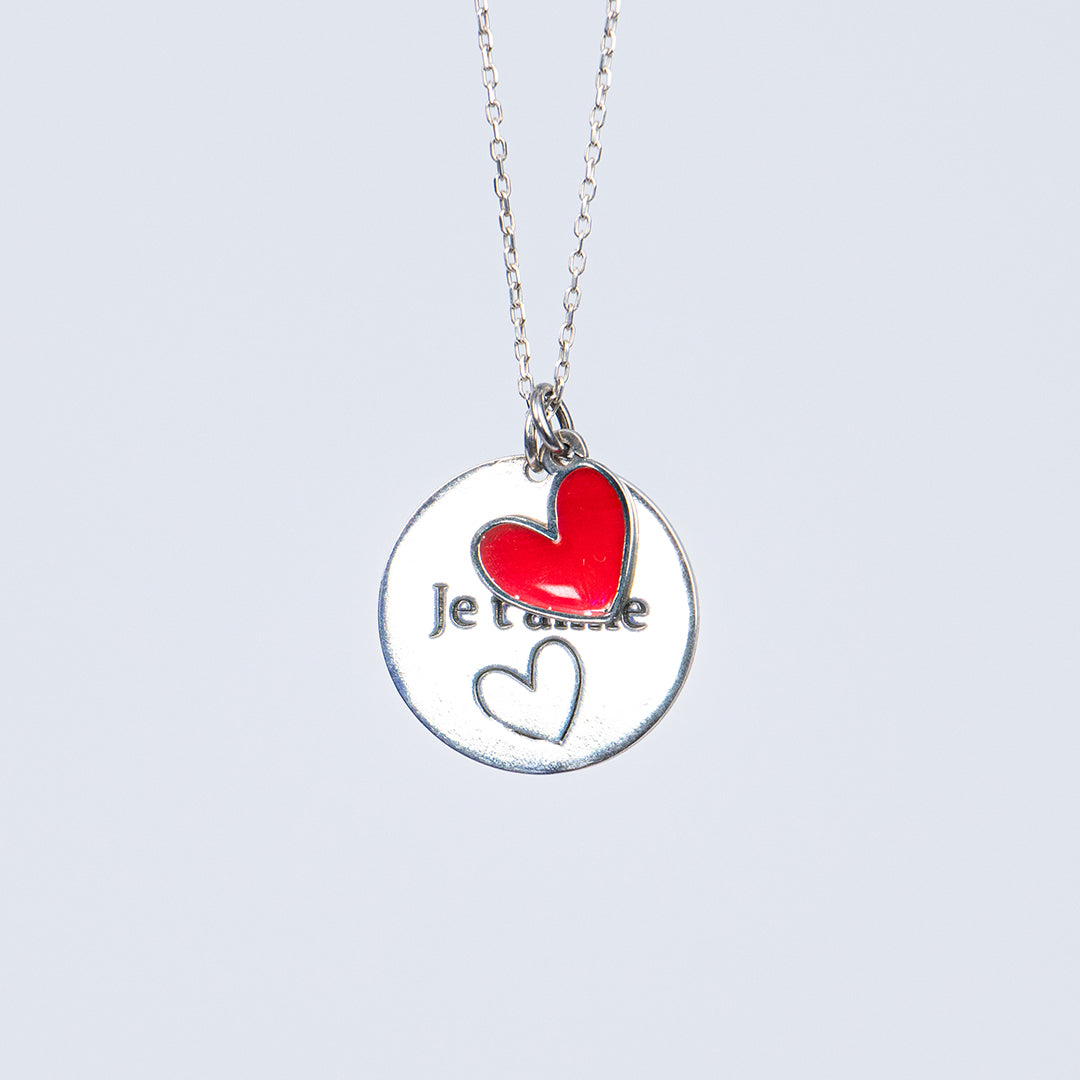 Collier "Je t’aime" en argent 925