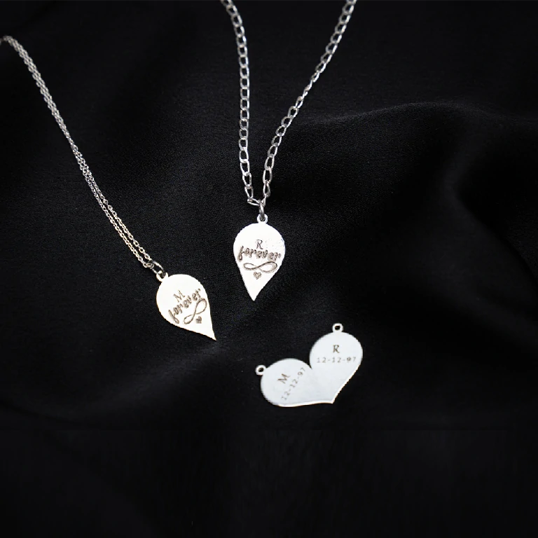 Heart for couple Necklace